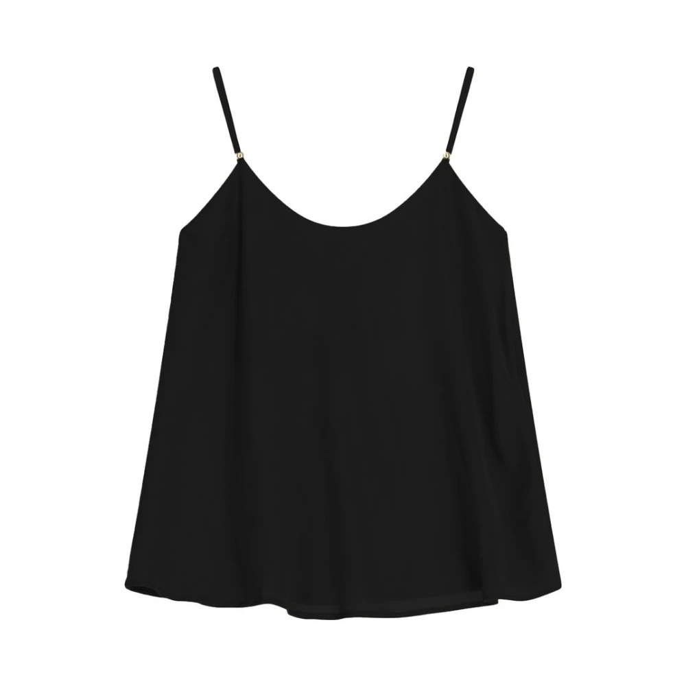 Imperial Mouwloze Top Black Dames