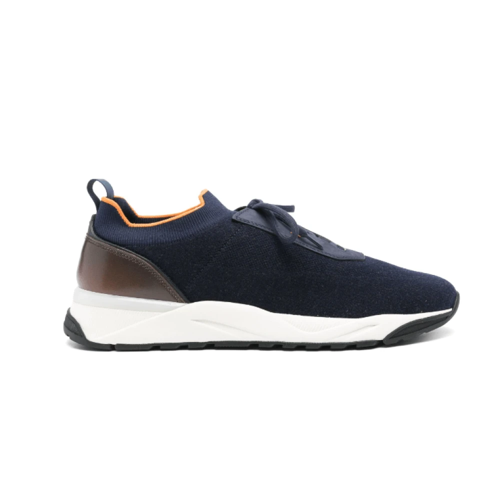 Santoni Mesh Sneakers Heren Schoenen Blauw