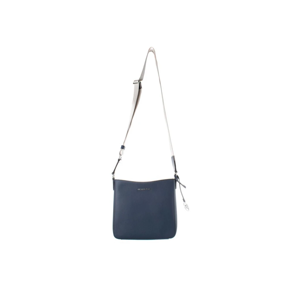 Michael Kors Women's Blue Canvas Crossbody Bag With Adjustable Strap - Cross Body Bags - One Size - Bags