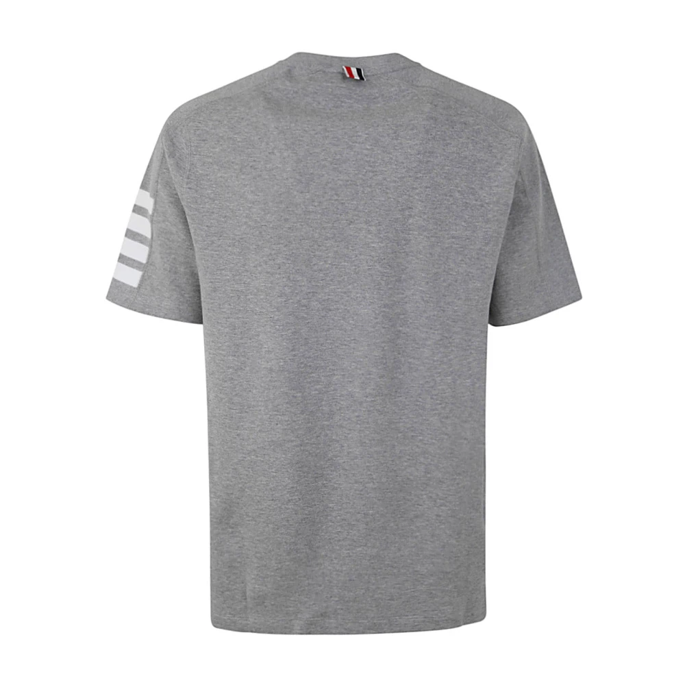 Thom Browne Milano Cotton 4 Bar Stripe T-shirt Gray Heren
