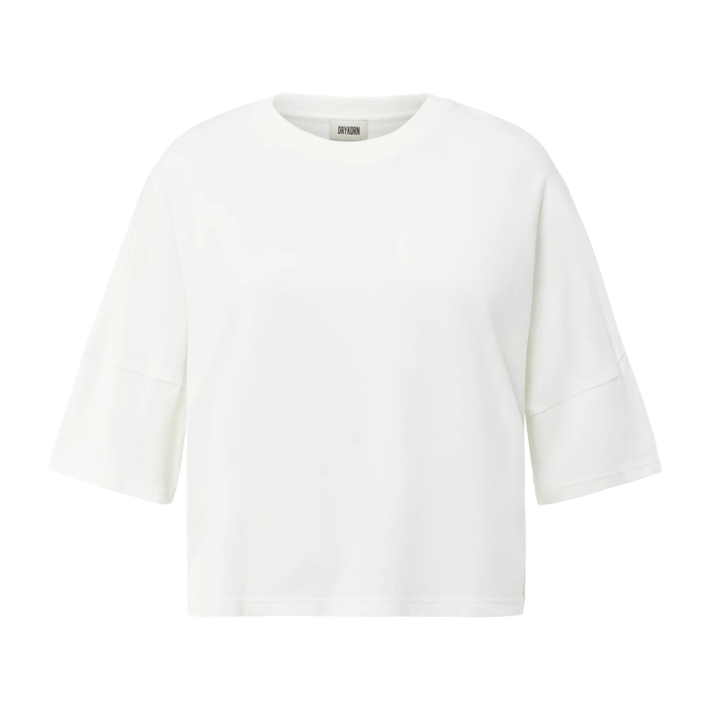 Drykorn Men's White T-Shirt Kusia Boxy - T-Shirts - L - Tops