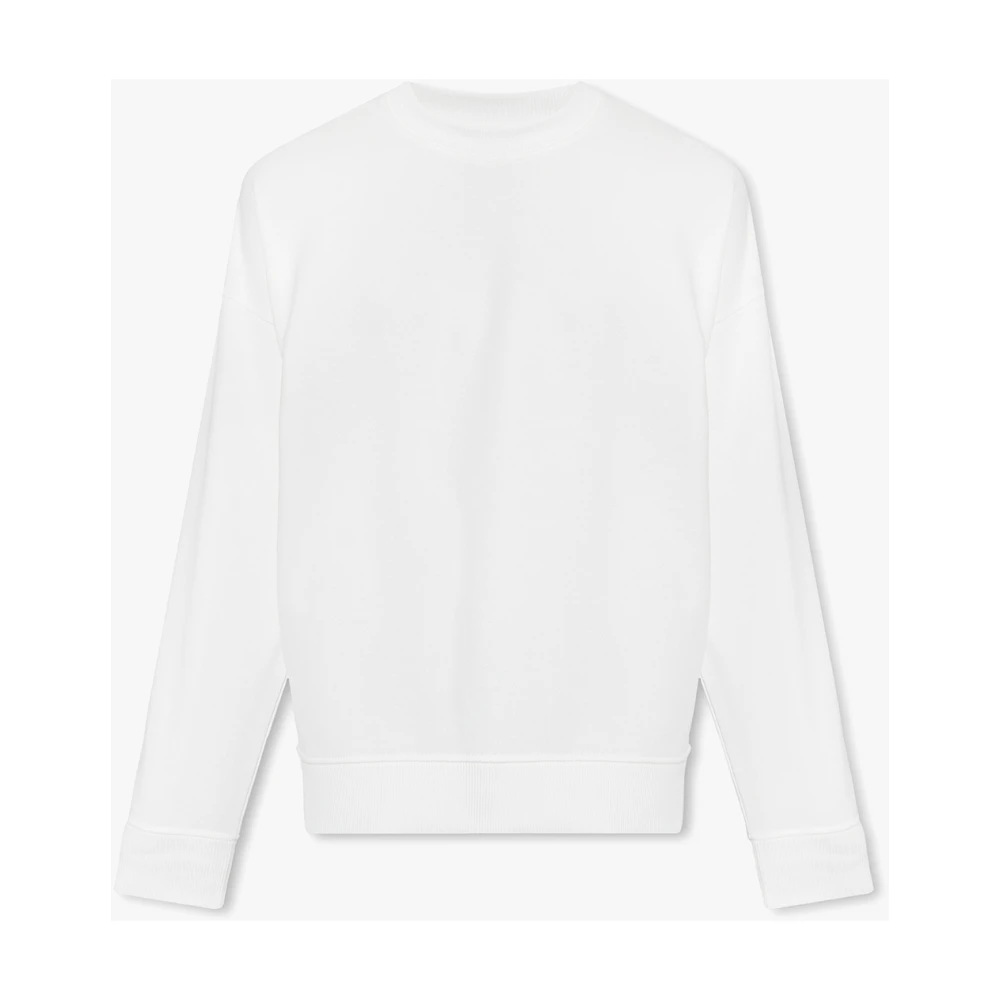 Diesel Mannelijk Sweatshirt Met Contrasterende Hiel En Logodetails Heren : Wit Medium
