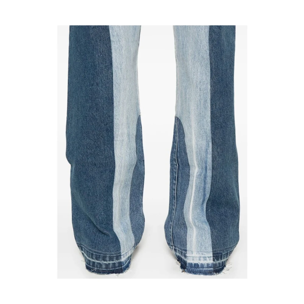 Gallery Dept. Blauwe Katoenen Flared Logo Jeans Blue Heren