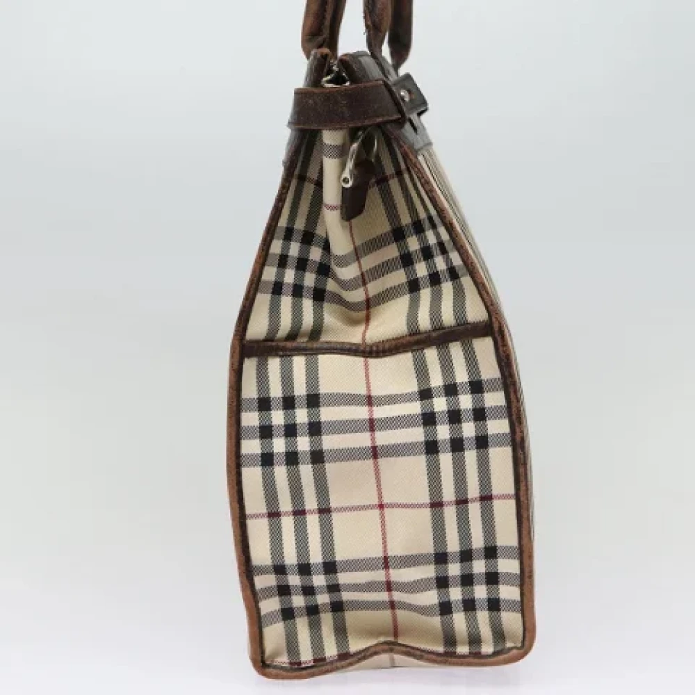 Burberry Vintage Pre-owned Canvas handbags Beige Dames