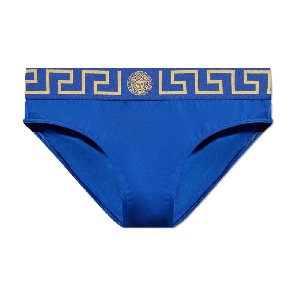 Versace Men's Blue Swim Briefs - Beachwear - Xl - Swimwear