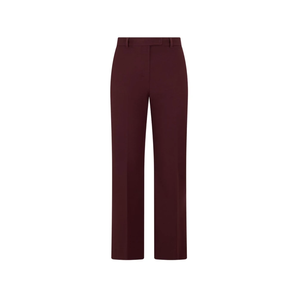 Max Mara Umanita Slim Trousers - Female - Straight Trousers - Red - Xs - Trousers