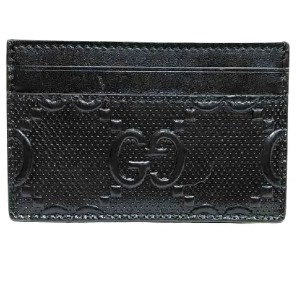 Gucci Vintage Pre-owned Leather wallets Black Dames