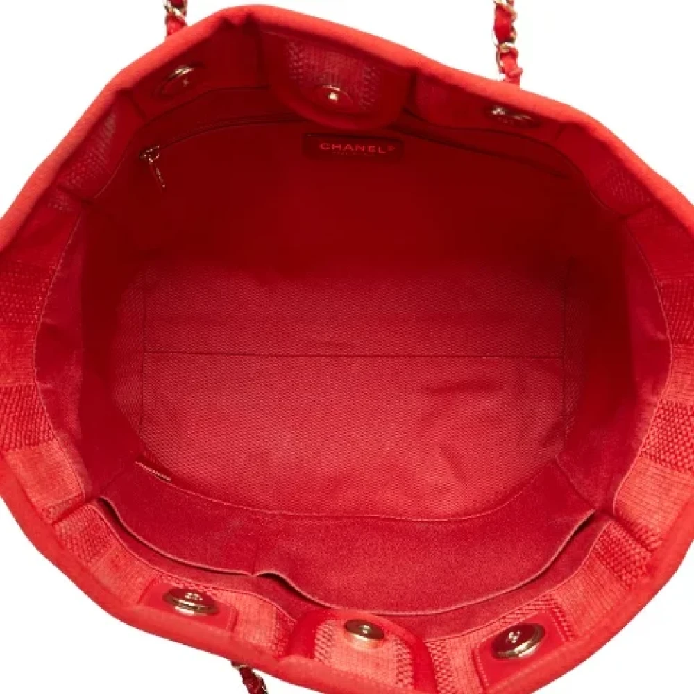 Chanel Vintage Pre-owned Canvas chanel-bags Red Dames