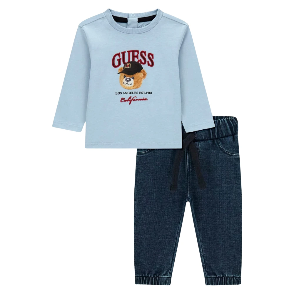 Guess , Kids Sets, Male, Blue, 6 Y, Denim Trousers Set