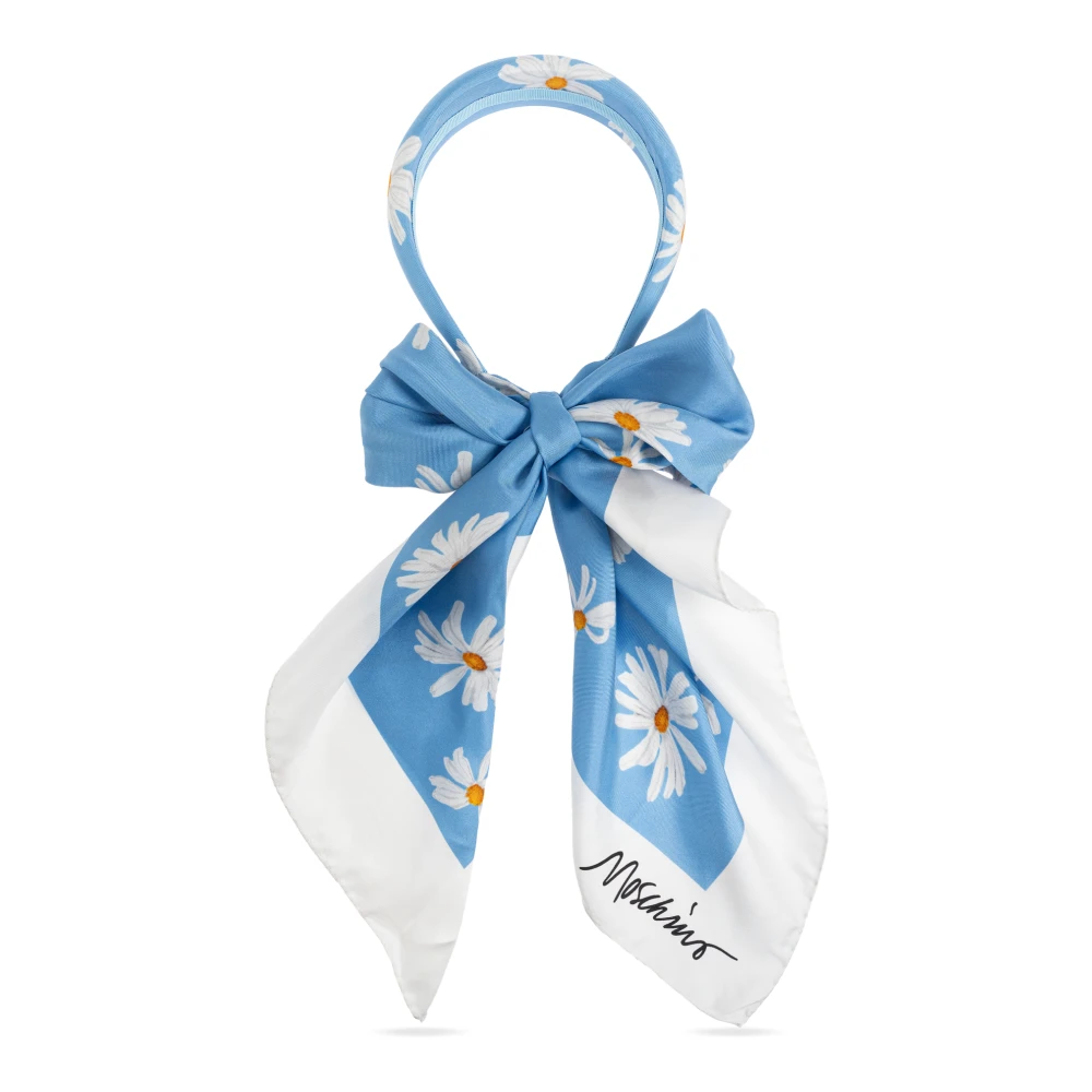 Moschino Hoofdband met sjaal Blue Dames