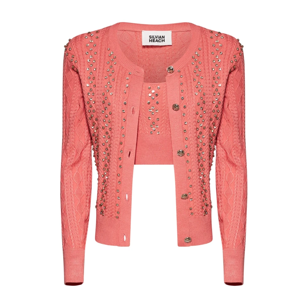 Silvian Heach Damen Rosa Strickwaren, 2XSgröße: