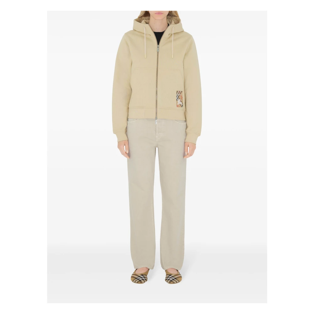 Burberry Nutmeg Hoodie voor Stijlvol Comfort Beige Dames