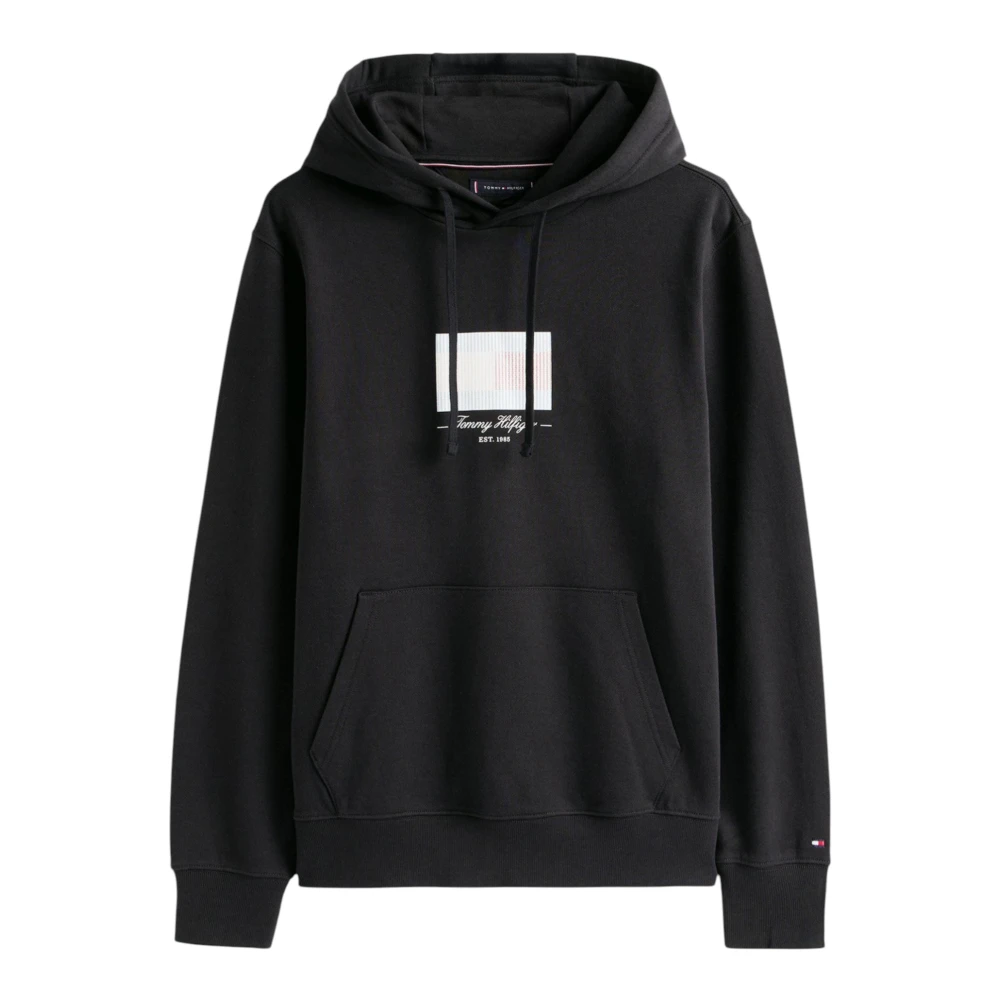 Tommy Hilfiger Men's Black Hoodies, Xs, Ithaca Flag Hoodie