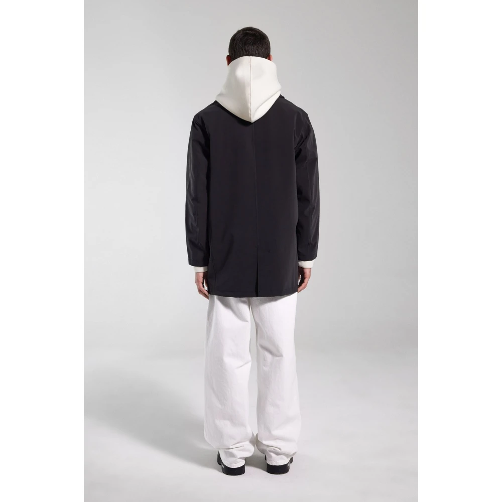 Stutterheim Klassieke dubbelrijige regenjas Black Heren