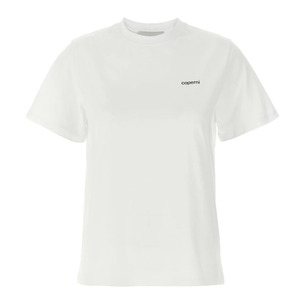 Coperni Women's White T-Shirts, Xs, Logo Boxy T-Shirt