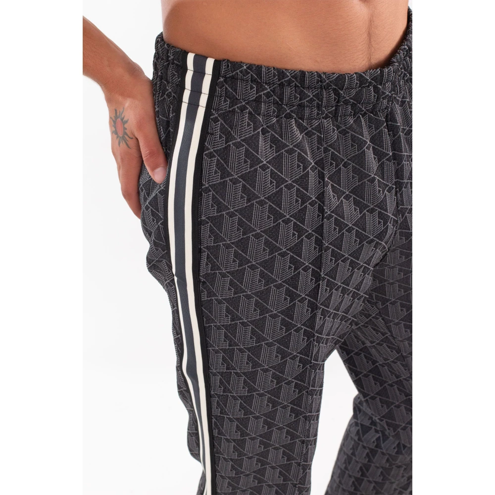 Lacoste Monogram Jacquard Track Pants Black Heren