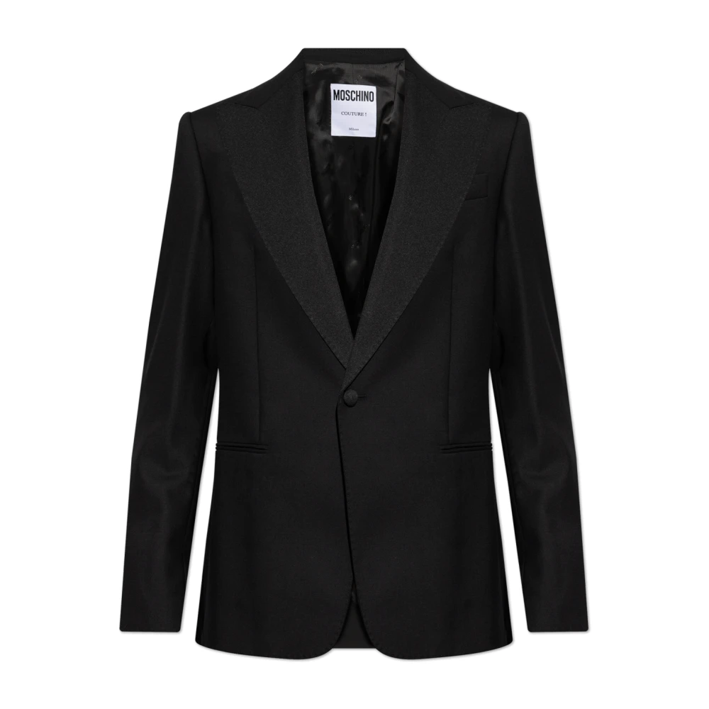 Moschino Blazer met gesloten revers Black Heren