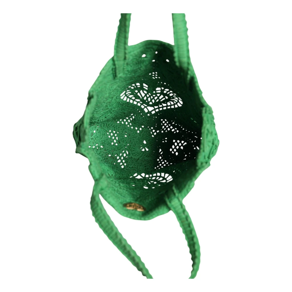 Dolce & Gabbana Groene Kant Tote Tas met Goud Green Dames