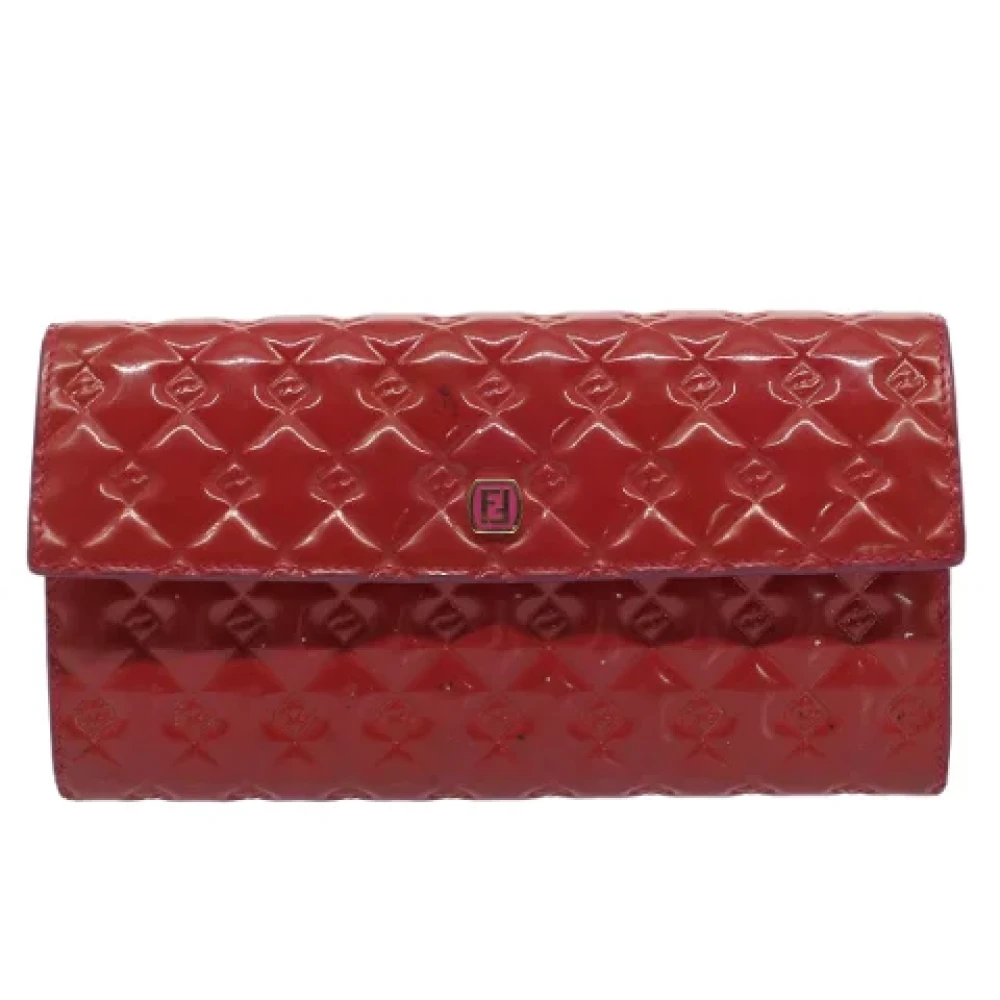 Fendi Vintage Pre-owned Leather wallets Red Dames