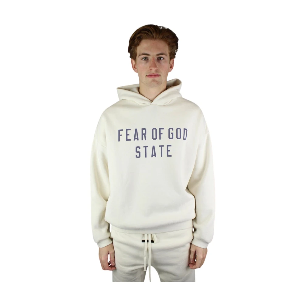 Fear Of God Luxe Shell Fleece Hoodie White Heren
