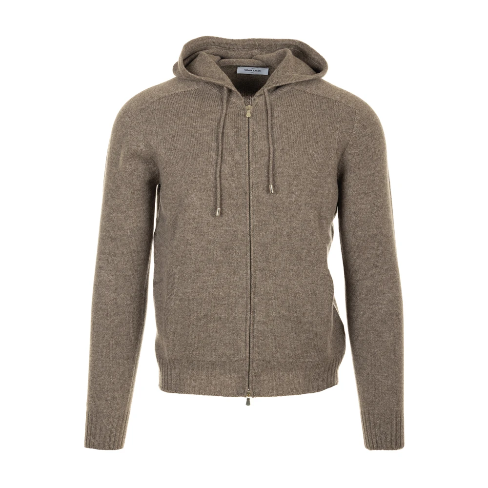 Gran Sasso Grijze Vest met Capuchon Gray Heren