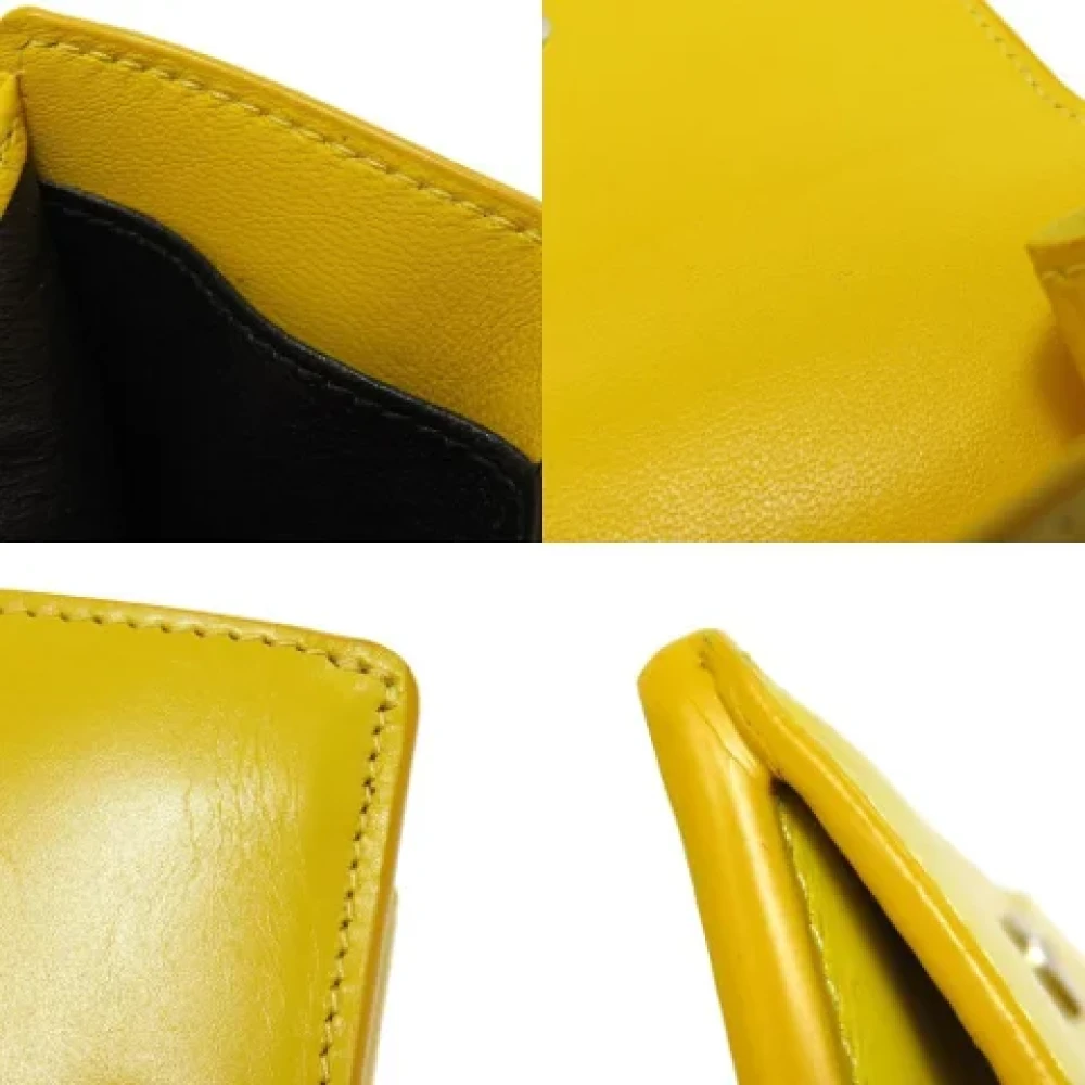 Balenciaga Vintage Pre-owned Leather wallets Yellow Dames
