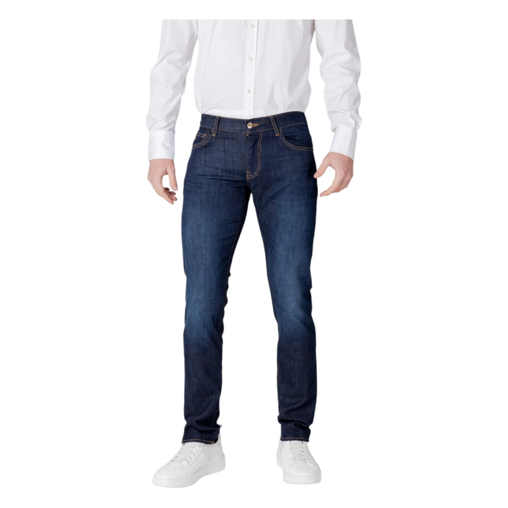 Armani Exchange Stijlvolle Zip Jeans met Zakken Blue Heren