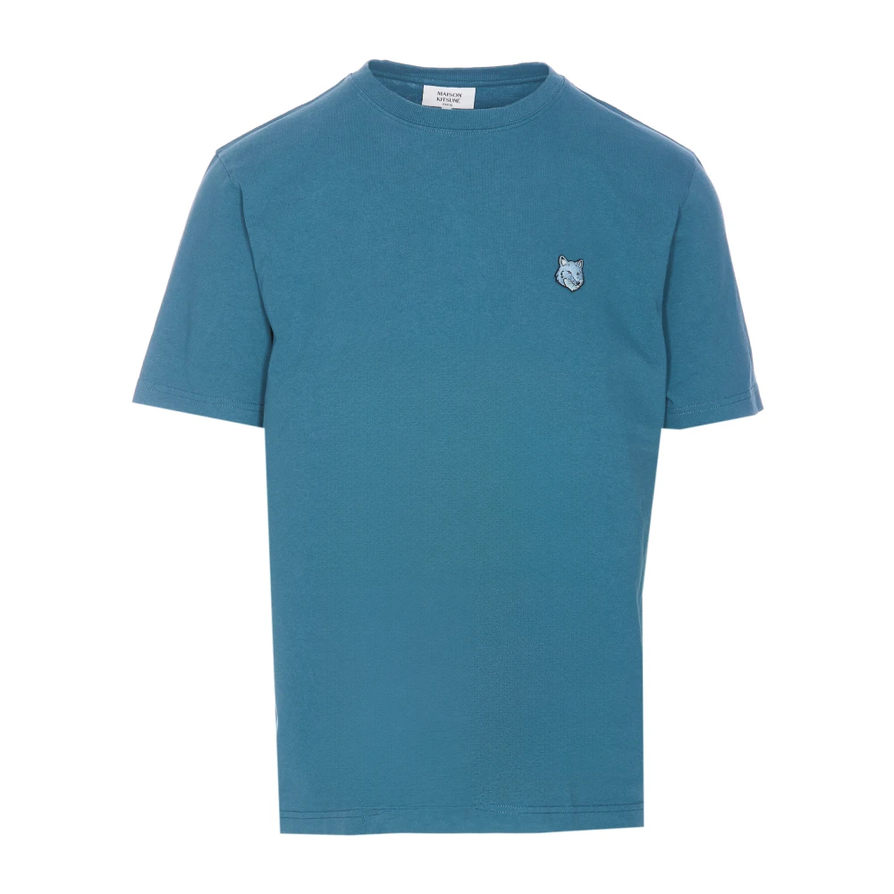 Maison Kitsuné Stijlvolle T-shirts en Polos Blue Heren