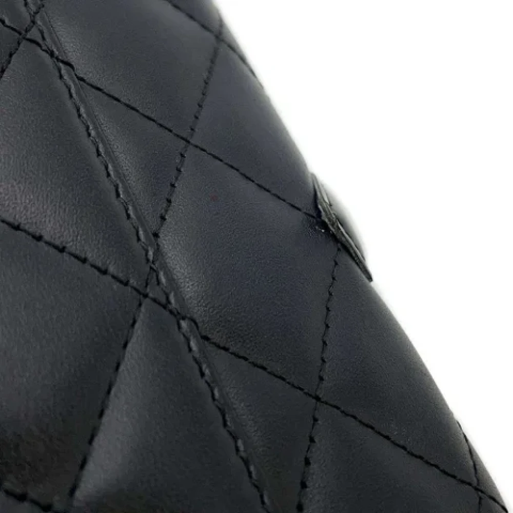Chanel Vintage Pre-owned Leather wallets Black Dames