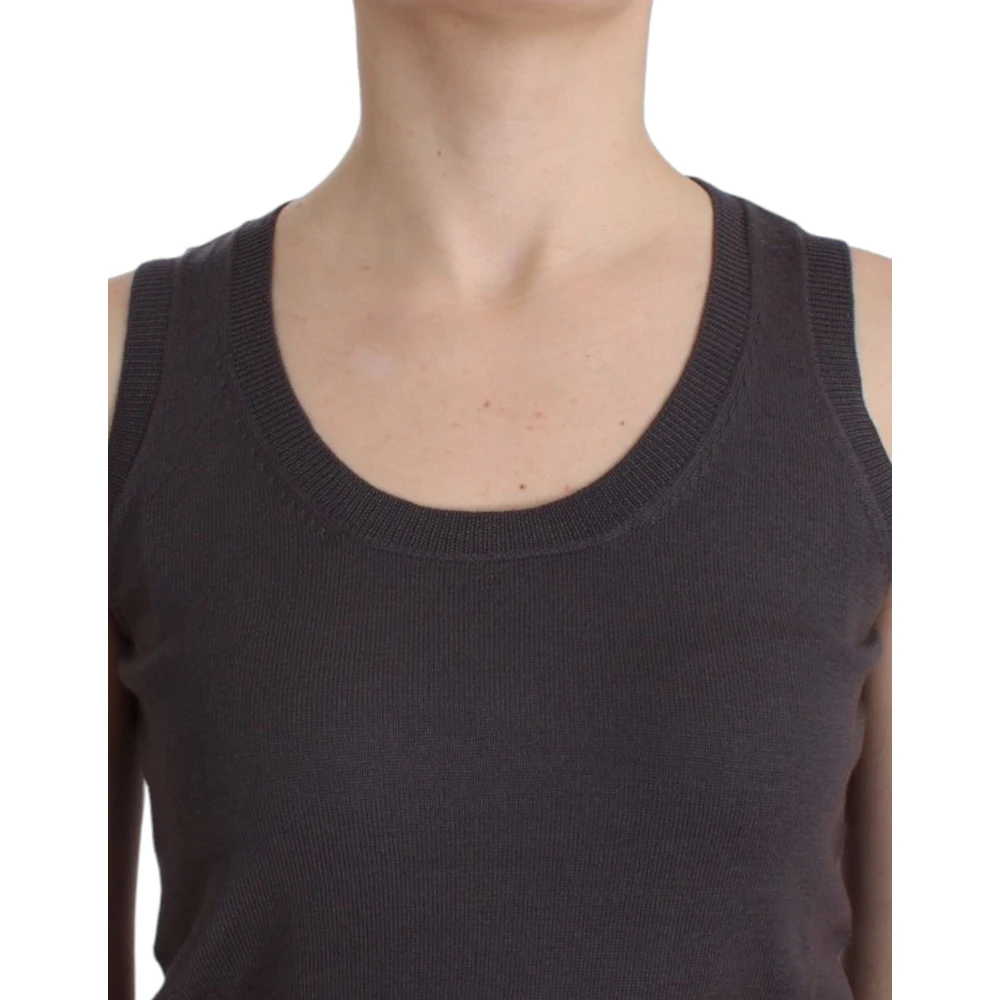 John Galliano Mouwloze Bruine Gebreide Top Brown Dames