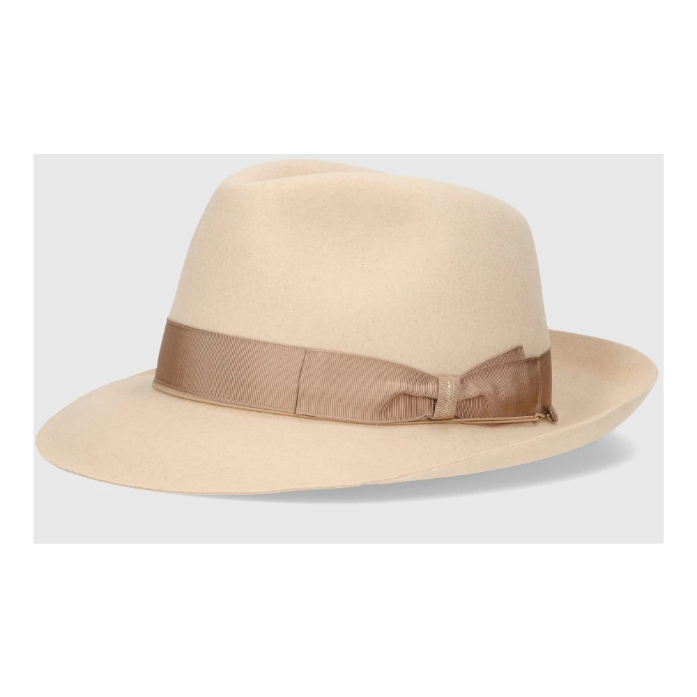 Borsalino Tijdloze Medium Rand Hoed Brown Heren