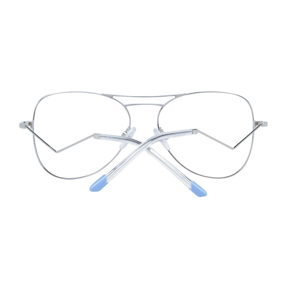 Ana Hickmann Zilveren Aviator Metalen Optische Frames Gray Dames