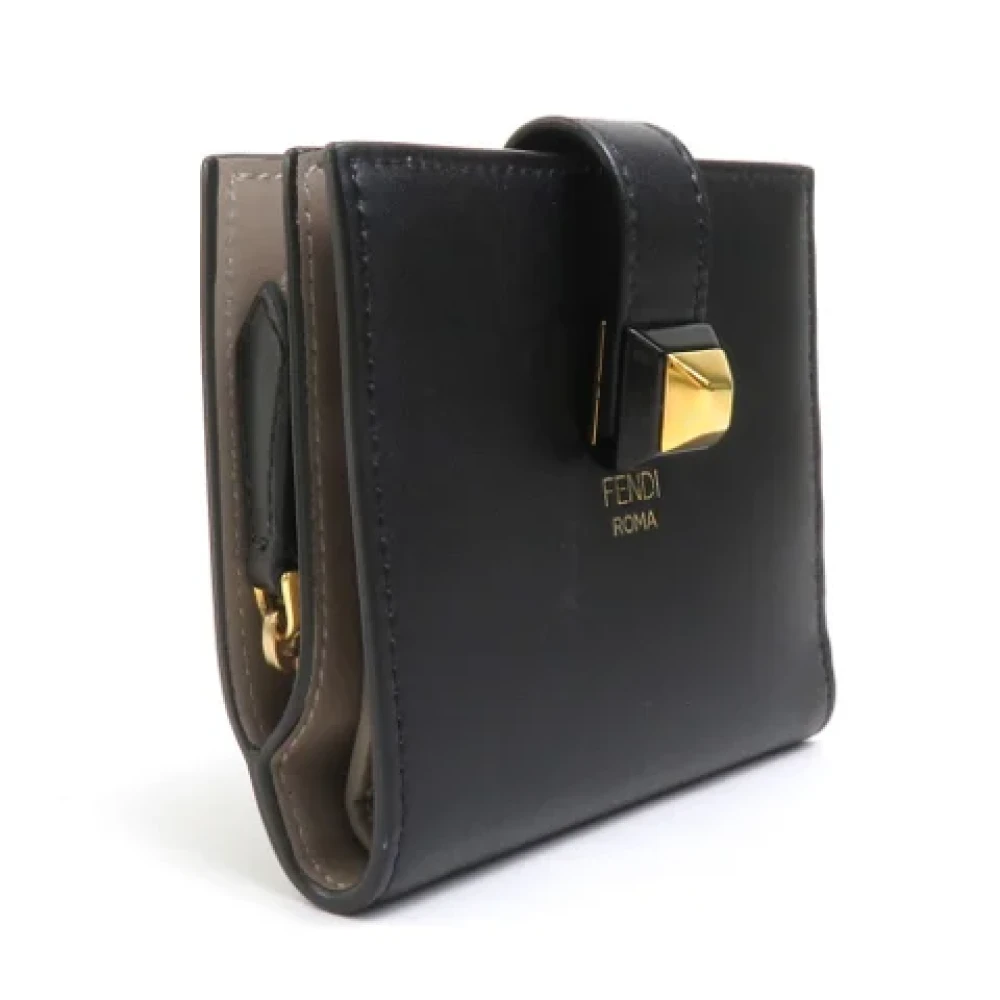 Fendi Vintage Pre-owned Leather wallets Black Dames
