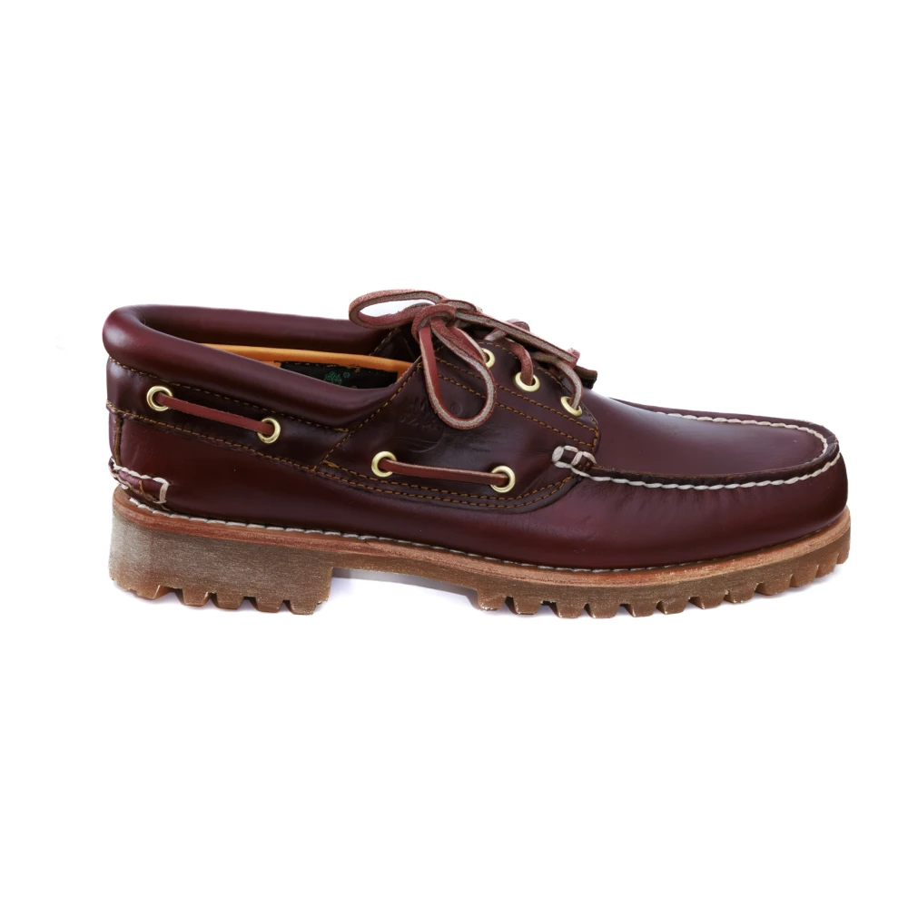 Timberland Uomo Rosso - Scarpa Da Barca 3 Occhielli Con Suola Carrarmato Fatta A Mano - Shoes - 46 Eu - Immagine 1