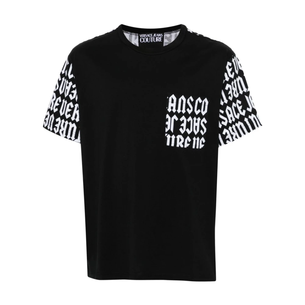 Versace Jeans Couture Zwarte T-shirt voor mannen Aw24 Black Heren