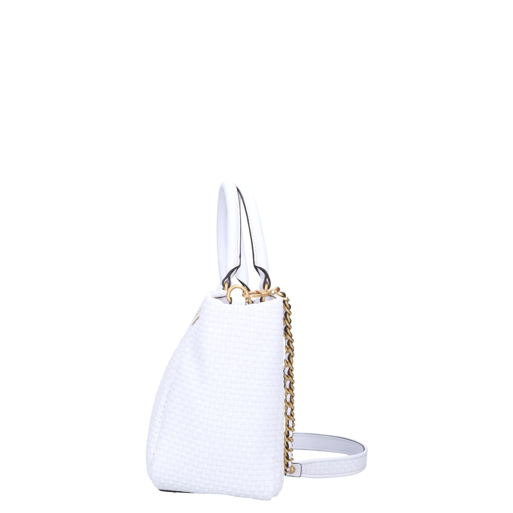 Guess Handtas van Geweven Kunstleer White Dames