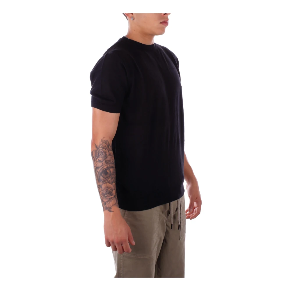 Costume National Zwarte Logo Trui Slim Fit Black Heren