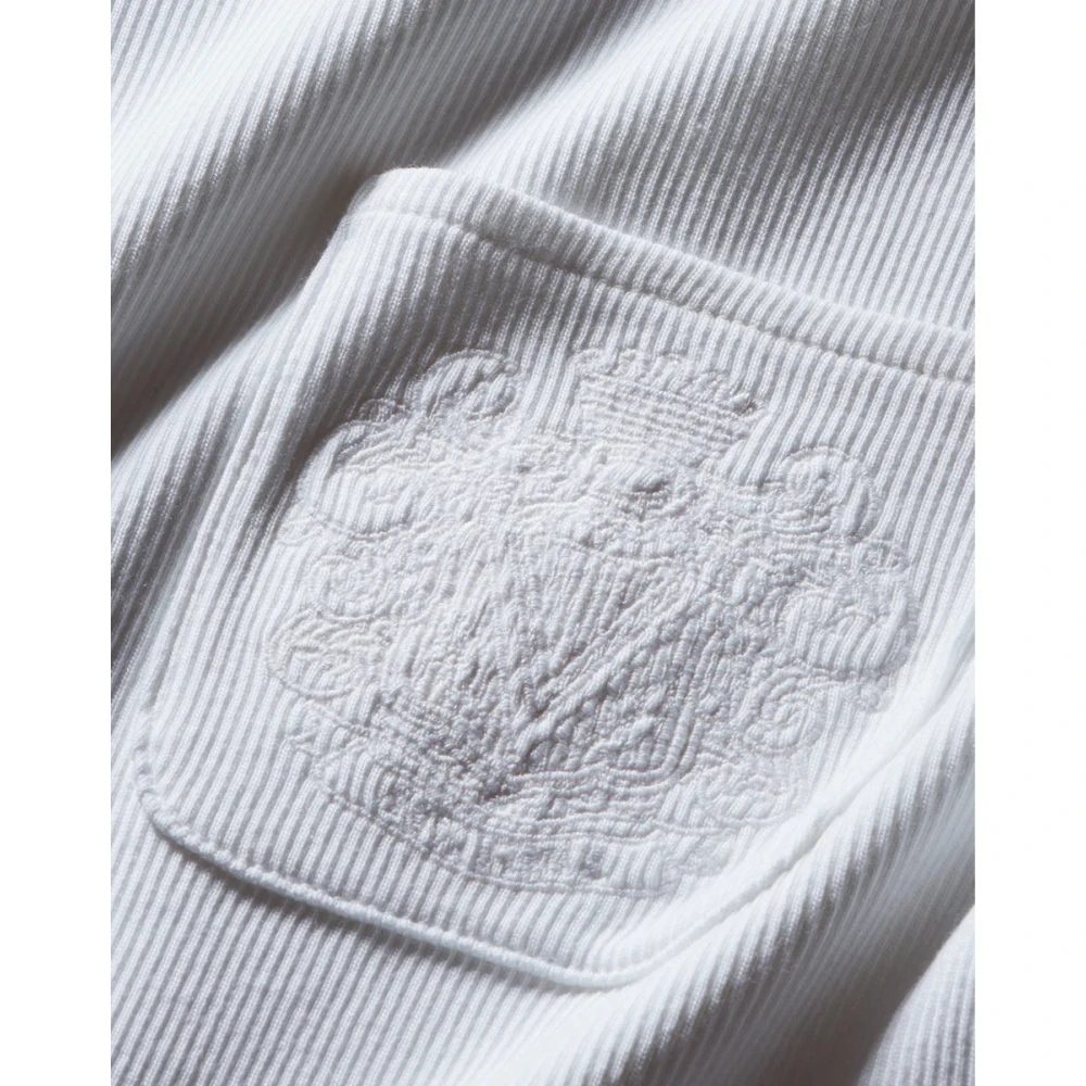 Veronica Beard Geribbeld T-shirt met Logozak White Dames