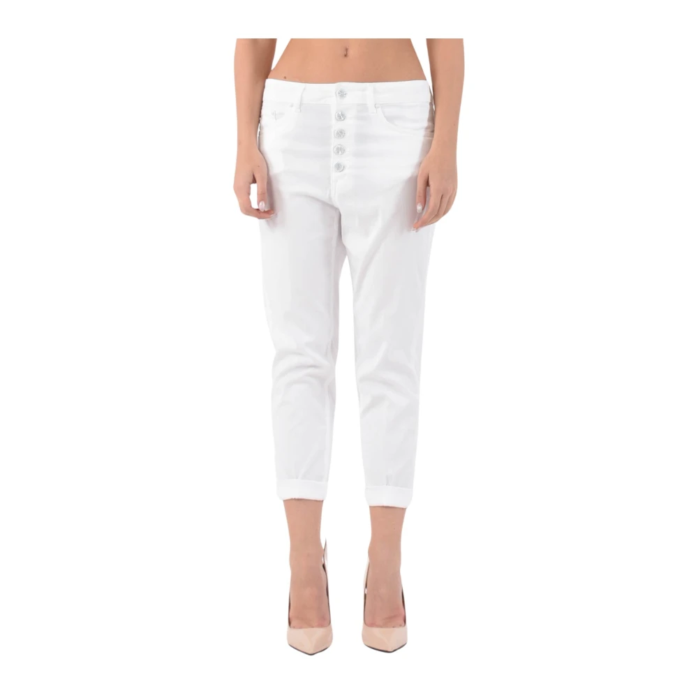 Dondup Cropped Trousers White Dames