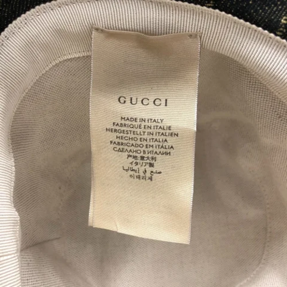 Gucci Vintage Pre-owned Denim hats Black Dames