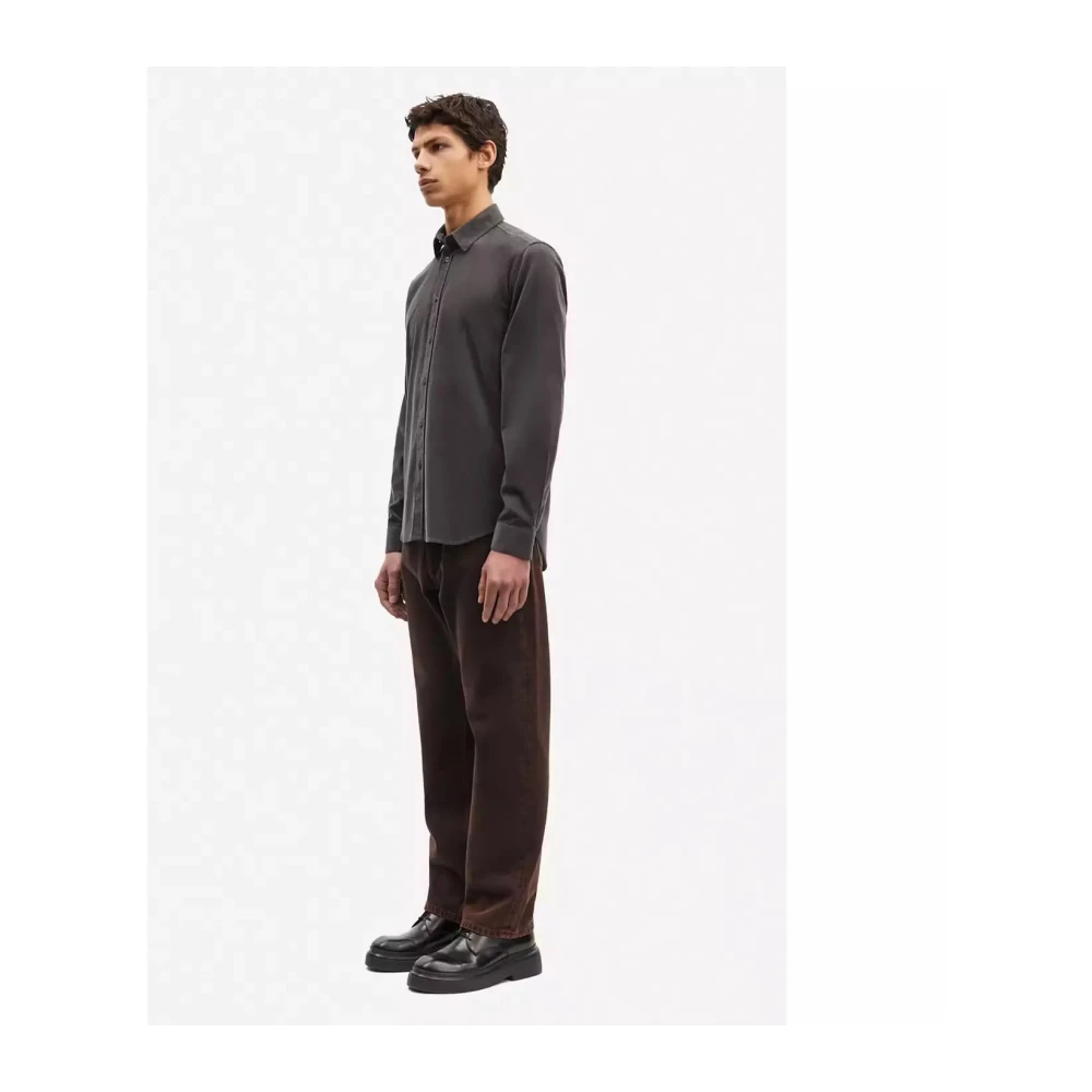 Samsøe Corduroy Regular Fit Overhemd met Knoopsluiting Brown Heren
