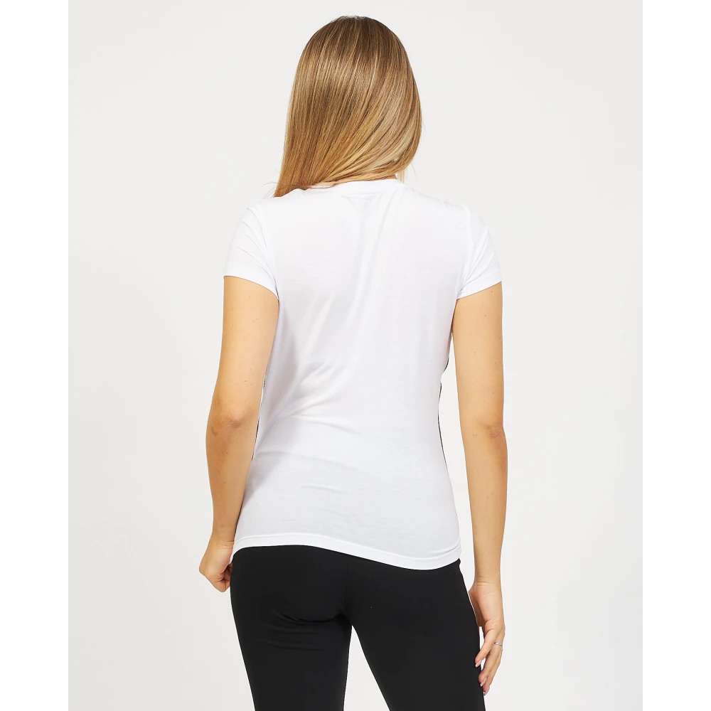 Emporio Armani EA7 Logo Series Wit Slim Fit T-Shirt White Dames