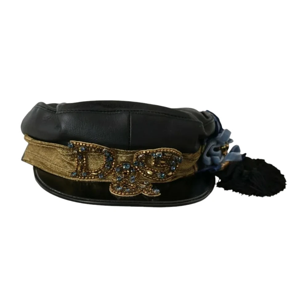 Dolce & Gabbana Kristal Kralen Gouden Lint Fiddler Pet Black Dames