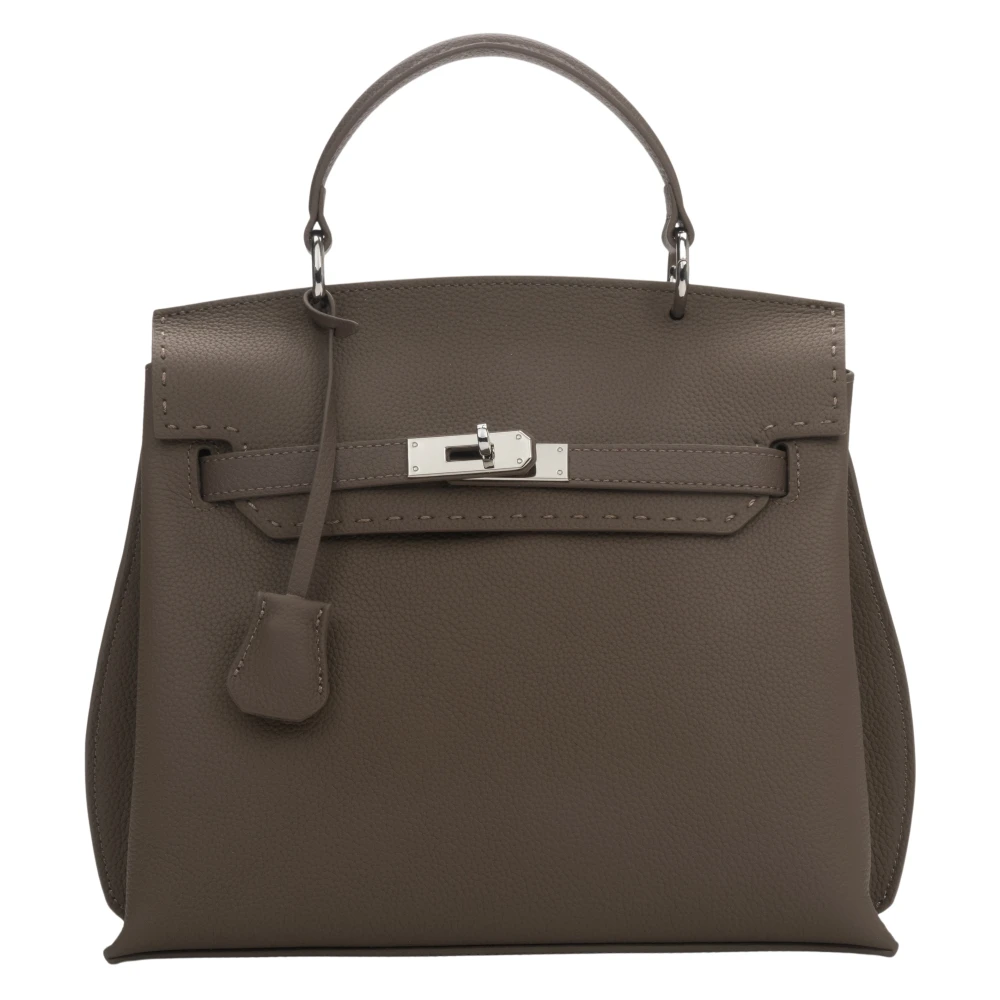 Estro Women's Gray Handbags, One Size, Classic Satchel Bag