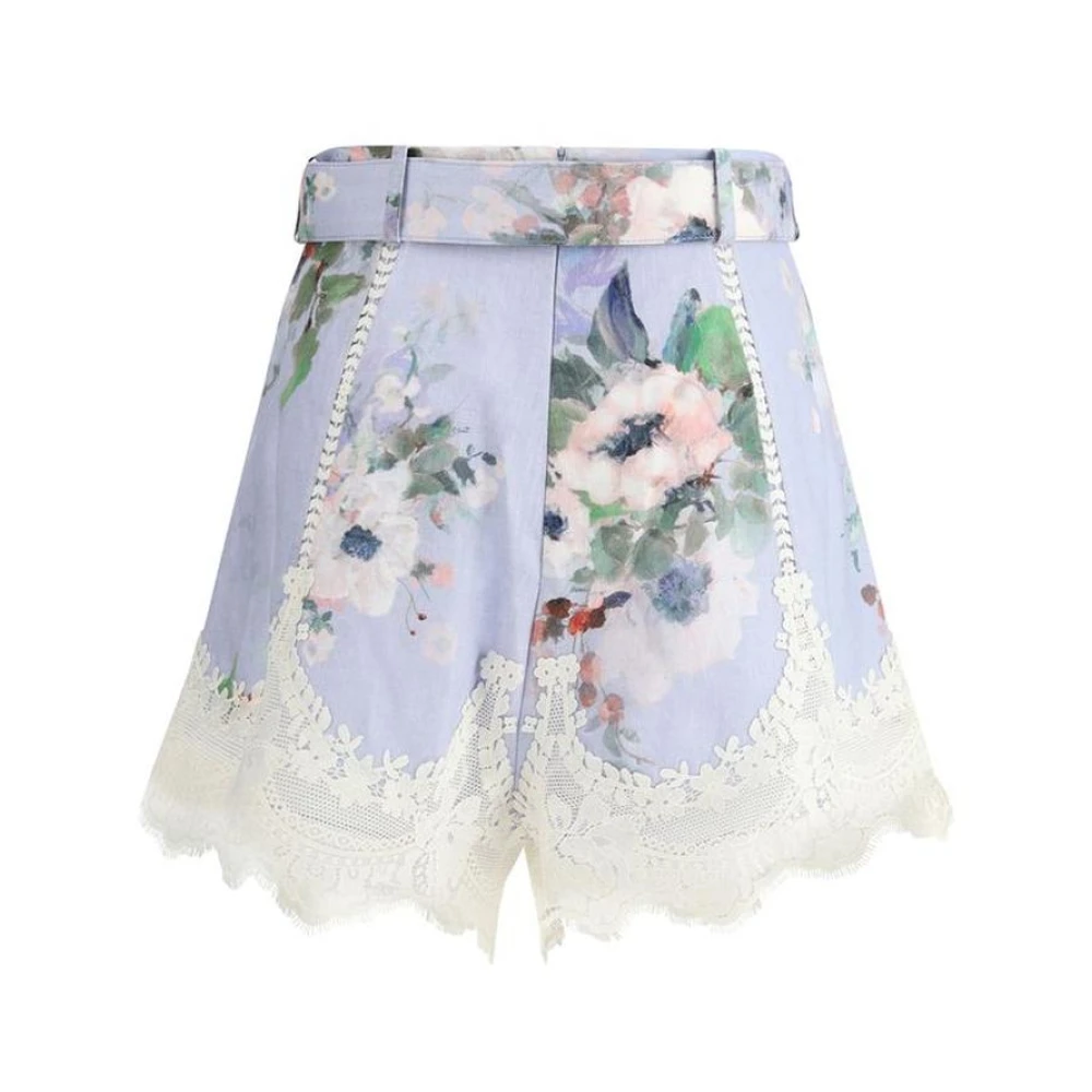 Zimmermann Bloemen Kant Shorts Multicolor Dames