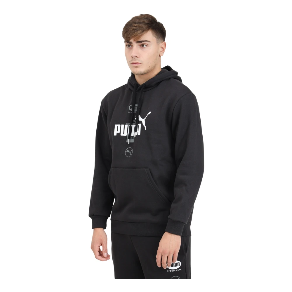 Puma Zwarte hoodie sweatshirt casual sportieve stijl Black Heren