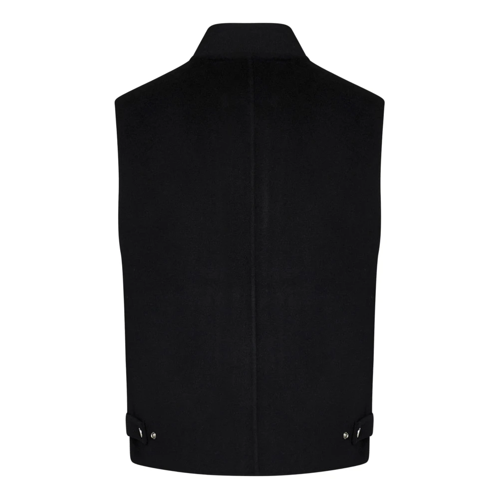 Low Brand Zwart Gebreid Vest Aw24 Black Heren