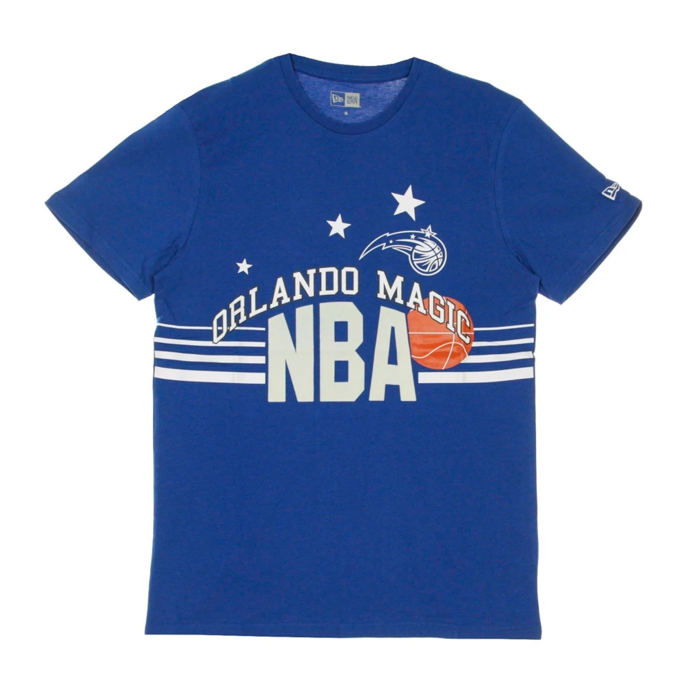 New era NBA Throwback Tee in Originele Teamkleuren Blue Heren