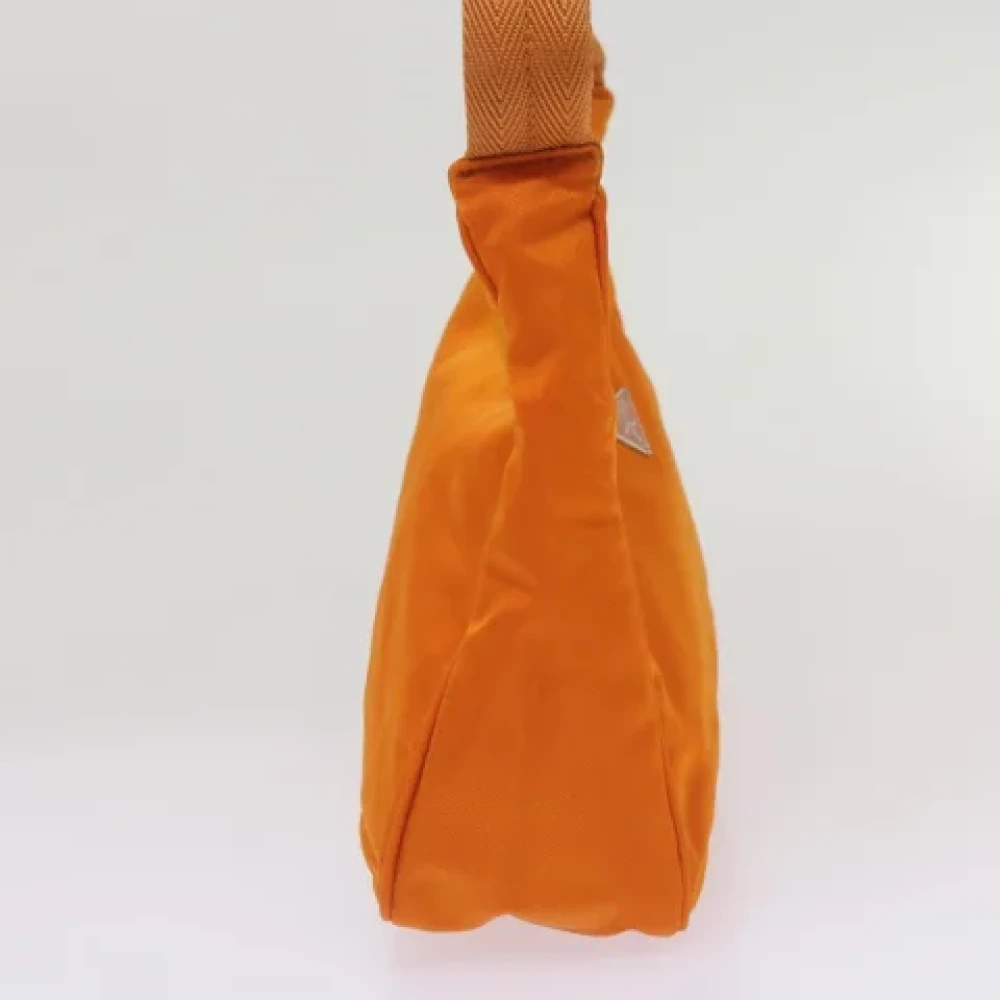 Prada Vintage Pre-owned Nylon handbags Orange Dames