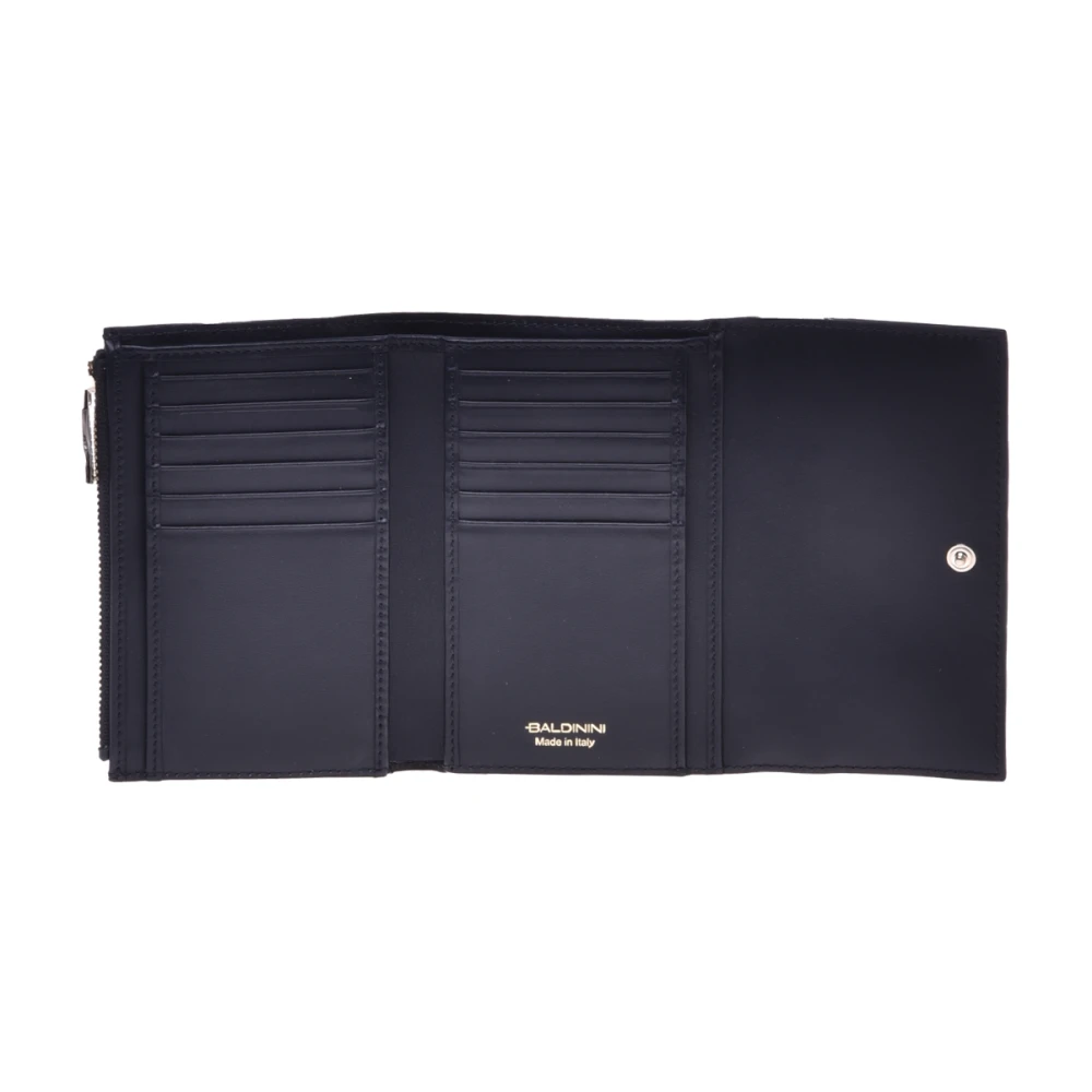 Baldinini Wallet in black monogram leather Black Dames